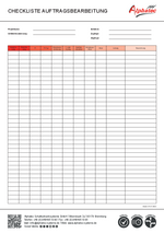 Checkliste Auftragsbearbeitung
